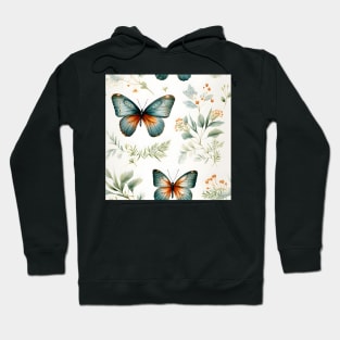 Butterflies Watercolor 6 - American Copper Hoodie